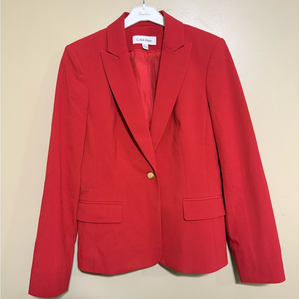 Calvin Klein Vibrant Red Women's Blazer